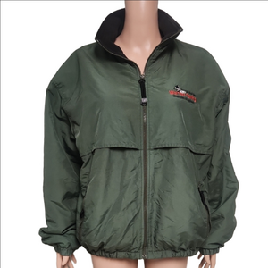 Green Zip-Up Jacket with Embroidered Logo Warren Paving (Code-G002)